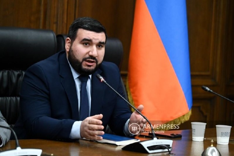 Депутат Национального Собрания Армении Ваагн Алексанян выступает с законодательной инициативой в Ереване