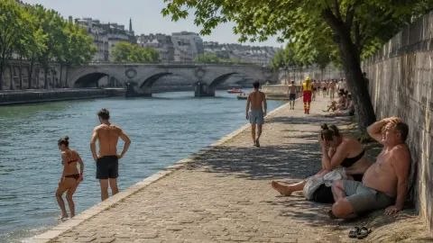 Аномальная жара во Франции, июнь 2023