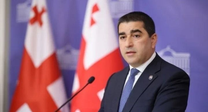 Спикер парламента Грузии Шалва Папуашвили и председатель Национального Собрания Армении Ален Симонян на встрече в Ереване