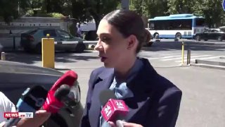 Министр юстиции Армении Србуи Галян на брифинге в Конституционном суде о регистрации IMEI телефонов