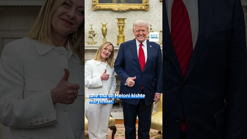 Дональд Трамп и Джорджа Мелони на встрече в США