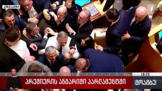 Потасовка в парламенте Грузии между депутатами оппозиции и правящей партии