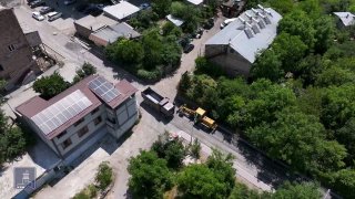 Строительство дороги в Чаренцаване, Котайкская область