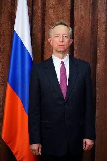 Михаил Галузин, замглавы МИД РФ, выступает с заявлением