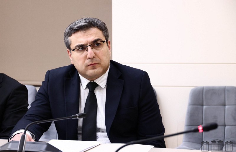 Заместитель министра внутренних дел Армен Мкртчян на заседании в НС Армении